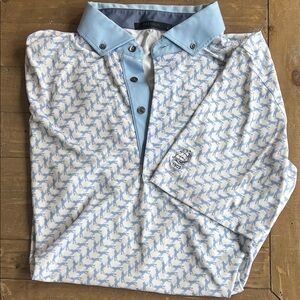 Greyson Light Blue and White Polo Shirt